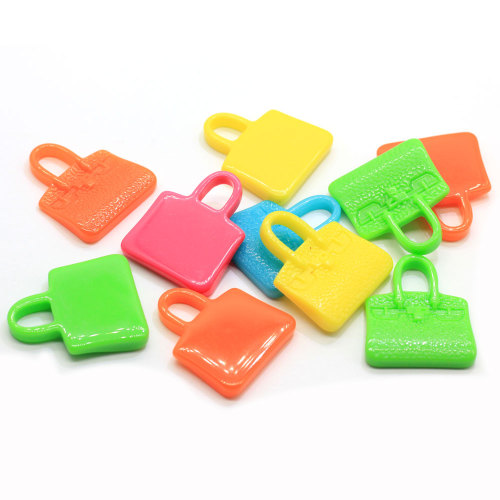 Pastel Color Handbag Shape Mini Resin Craft Flatback Ornament for Phone Case Pencil Box Decoration