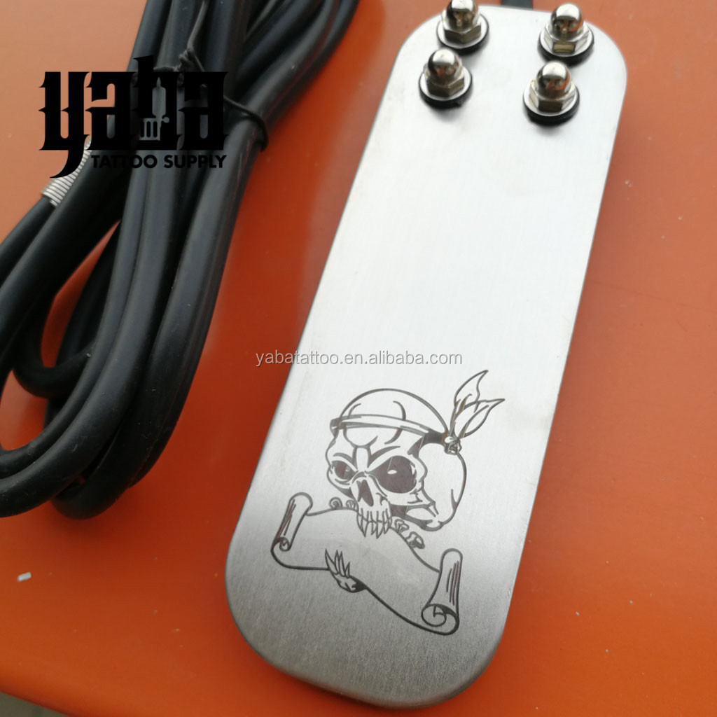 Tattoo Stainless Steel Tattoo Foot Pedal Switch With Power Supply