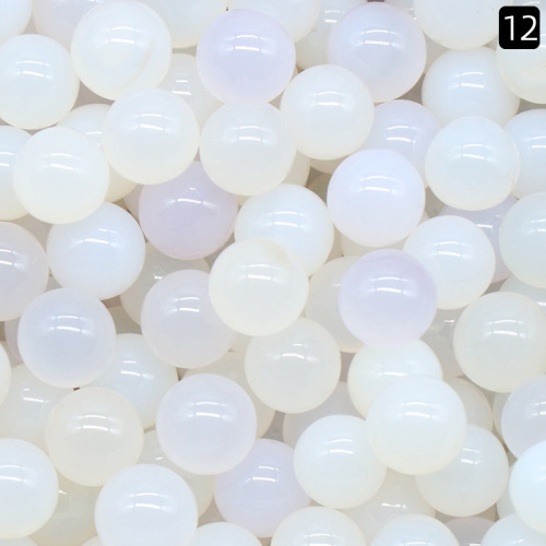 White Agate 8MM Stone Balls Home Decoration Round Crystal Beads