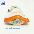 Resealable mylar whey protein packaging pouch with window