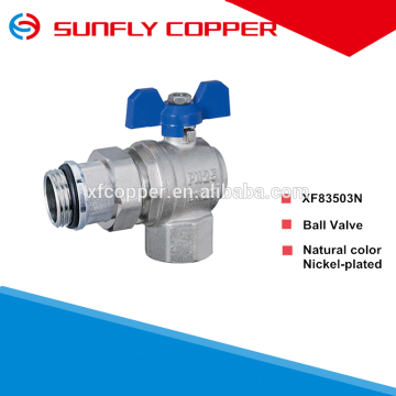 Right angle Progress ball valves with pipe union