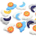 Verschiedene Sun Cloud Moon Shaped Flat Back Harz Cabochon für handgefertigte Kunsthandwerk Dekor Perlen Charms DIY Spielzeug Ornamente