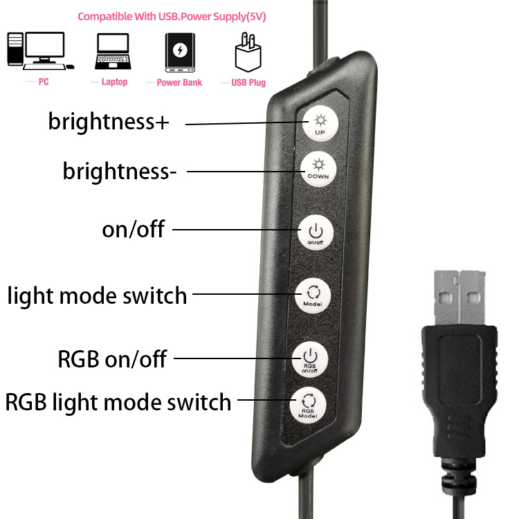 usb power ring light