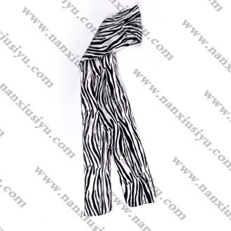 HOT!Ladies' zebra printted polyester satin pants' belt