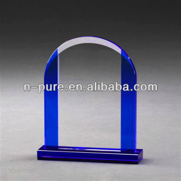 Blue Blank Crystal Plaque