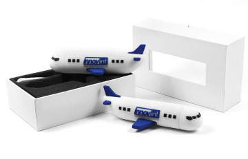3D PVC airplane power bank for business gift