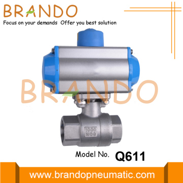 Stainless Steel 304 Body Pneumatically Actuated Ball Valve