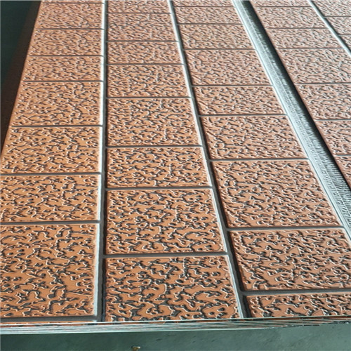 Galvanized embossed Fire proof exterior and interior 16mm insulation metal PU sandwich panel