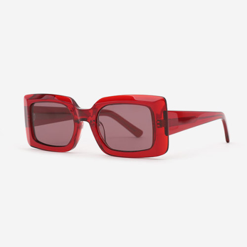 Square Angular-cutting Acetate Women's Sunglasses