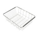 Stainless steel adjustable draining hang baskets