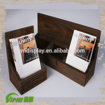 Wooden brochure stand, brochure holder, brochure display rack
