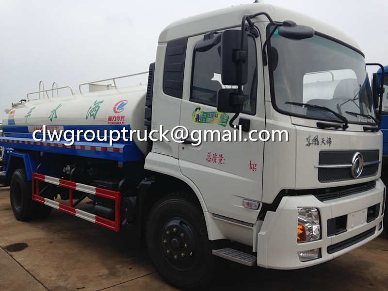 DONGFENG Tianjin 12000Litres Water Tank Truck Dimension