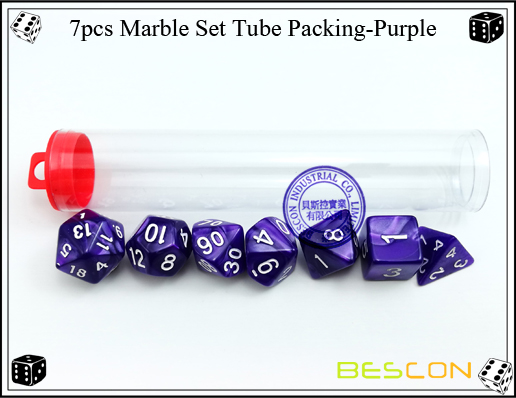 7pcs Marmor-Satz-Schlauch Verpackung-Purple2 7pcs Marble Set Tube Packing-Purple2