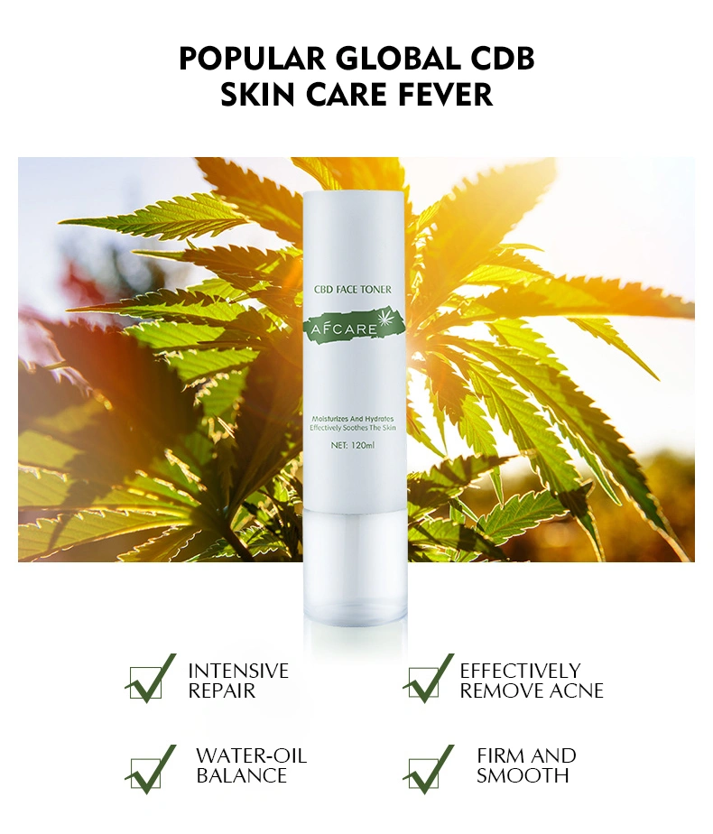 Private Brand Name Hemp Leaf Extract, Cbd Face Toner, Repairs, Brightern The Skin, Moisturizes and Hydrates