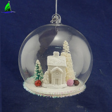 clear hand blown Christmas glass ball gift