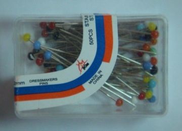 Multicolor Glass Head Pin , Black Purple Orangeflorist Pin