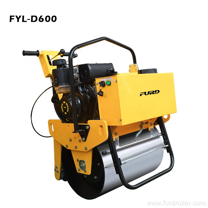 Light Weight 5.5HP Steel Drum Hand Compact Road Roller for Asphalt