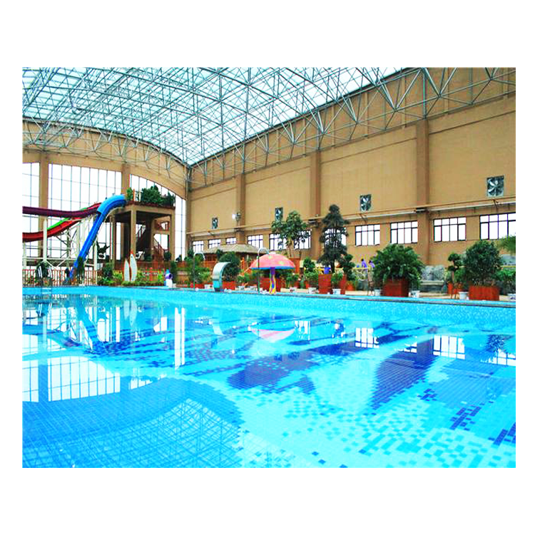 China manufacture two-storey high rise steel structure building frame swimming pool roof construction