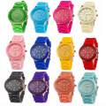 Grils Colorful Silicone Wrist Quartz Watch