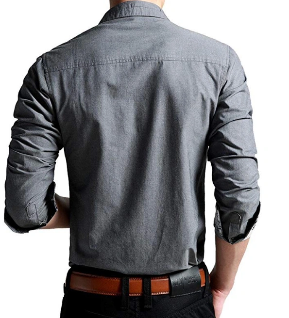 Men's Oxford Casual Shirt Long Sleeve Button Down Dress Shirt Slim Fit