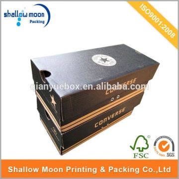 black cardboard shoe box