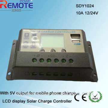LCD display 5v USB output 10A solar controller