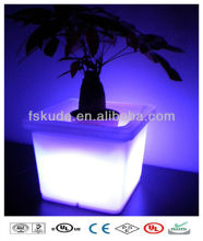 Square LED Hot Sale Illuminated Colorful Plastic LED Flowr Pot