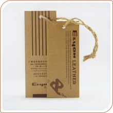 reusable brown kraft paper board logo custom printing hang tag