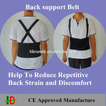 XXXL size elastic industrial back support belt with shoulder suspenders