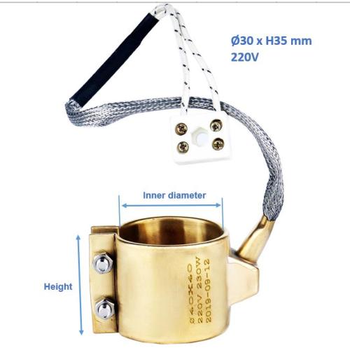 Copper Band Nozzle Heater for Injection Molding Machine