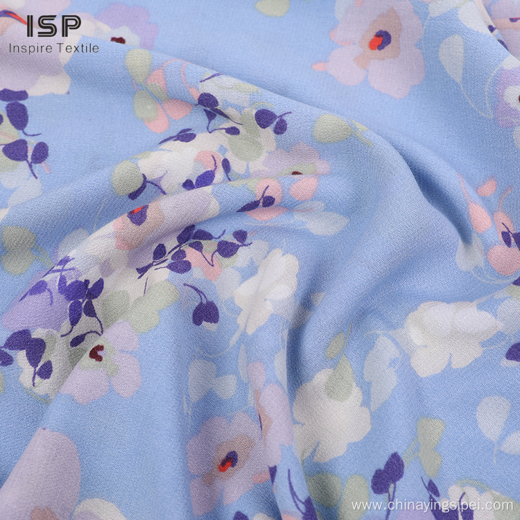 Eco Friendly Dyed Printing Clothing Crepe Fabric