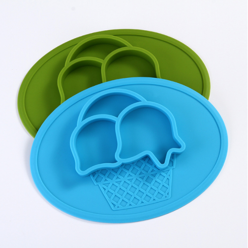 Custom Baby Ice Cream Shaped Silicone Plates