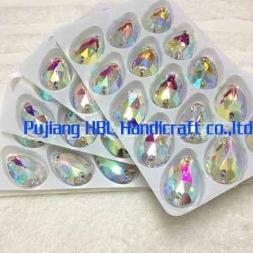 16*25mm 2Holes 60pcs/bag Crystal Rough Cut Stone