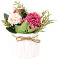 Artificial Hydrangea Bouquet with Small Ceramic Vase