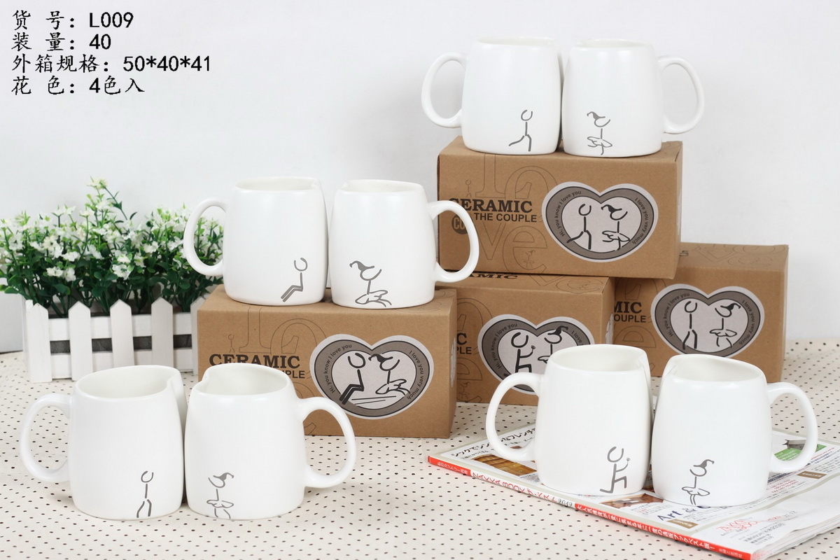 Love Characters White Mugs Gift Set