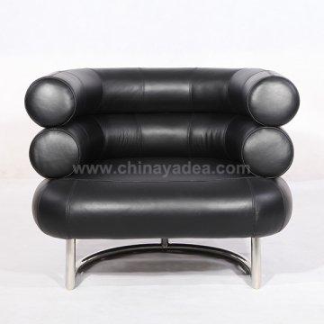 Living room design furniture Eileen Gray Bibendum leather arm chair