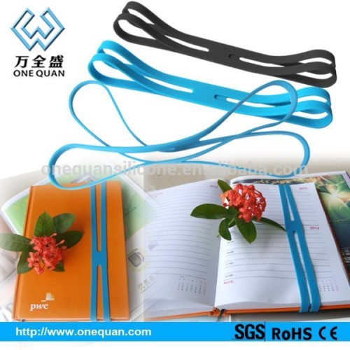 creative multiuse Book mark silicone X BAND cross band silicone resistance band factory direct sale