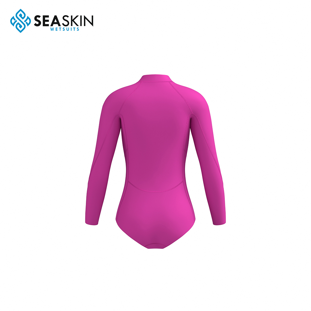 Seaskin yüksek kaliteli OEM kadınları 2.5mm geri fermuarlı neopren şnorkelli dalış dalış wetsuits