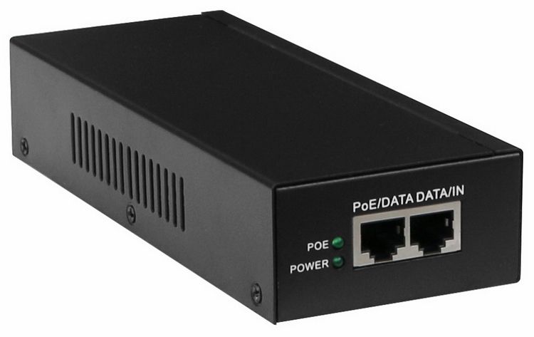 60W 90W 100W الطاقة على Ethernet 48V 52V 0.5A 1.5A 2A 3A 802.3AF/AT/POE ++/BT 1000MBPS حاقن POE (حالة معدنية)