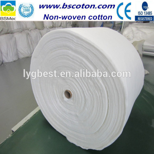 bleached cotton combing noils with non-woven