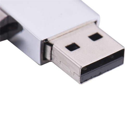 Zilveren Twister USB-flashstation