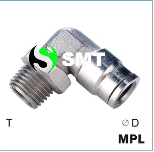 Mpl Series Nickle Plated Brass Elbow Quick Push-in Pneumatic Fittings