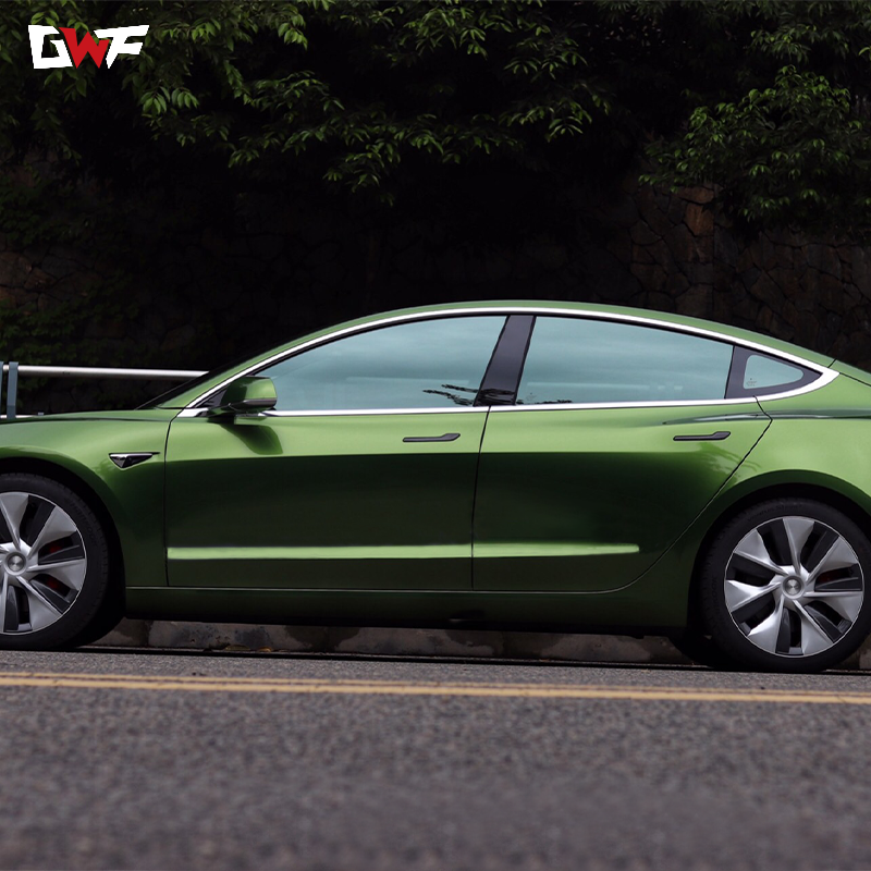 Envoltura de vinilo verde metálico