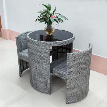 Outdoor Rattan Garden Chair and Coffee Table Set for Coffee Shops