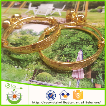 18K gold plated chinese lucky knot engraved kids bracelets wholesale