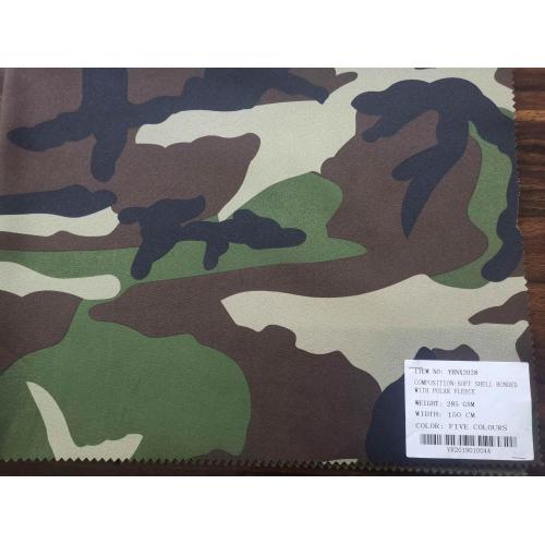 Polyester Brushed Fabric Printed Fabric Bonded With Polar