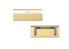 Aluminum And Plastic Name Badge Conference Name Badge Holders 31019 30x70mm