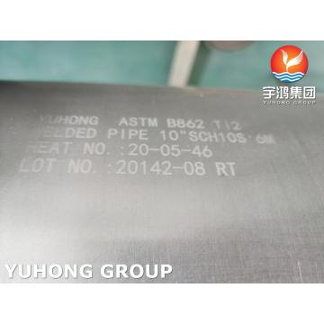 ASTM B862 Gr.2/UNS R50400 Titanium Alloy Welded Pipe