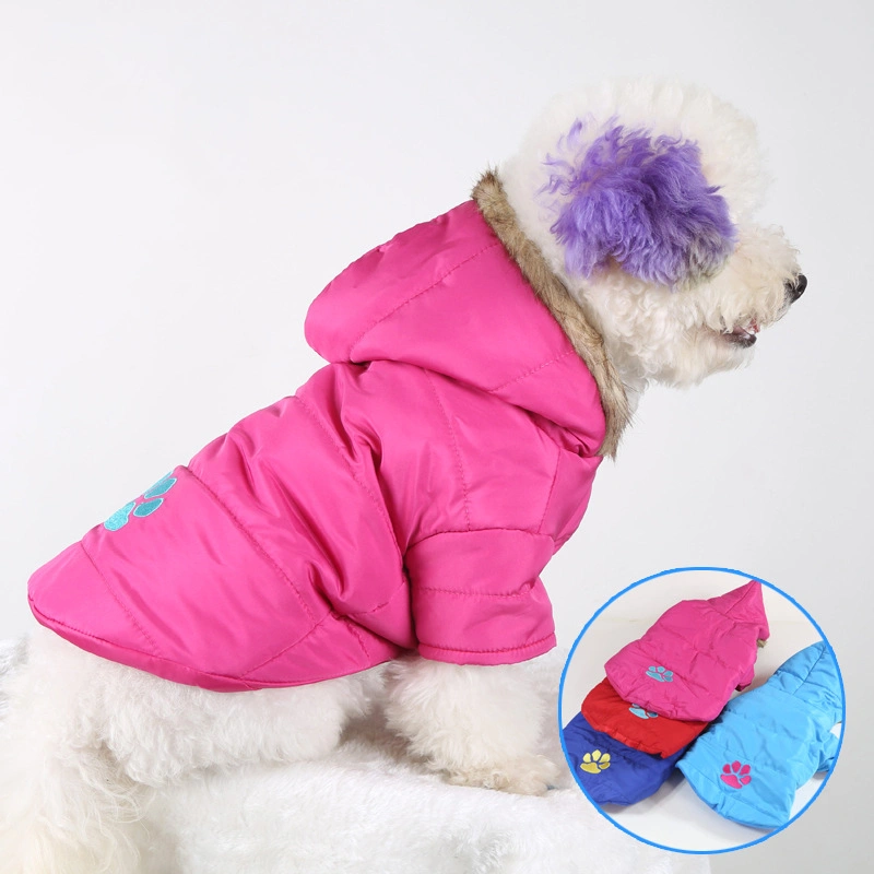 Pet Clothes Dog Clothes with Embroidered Dog Clothes Warm and Thick Pet Clothes