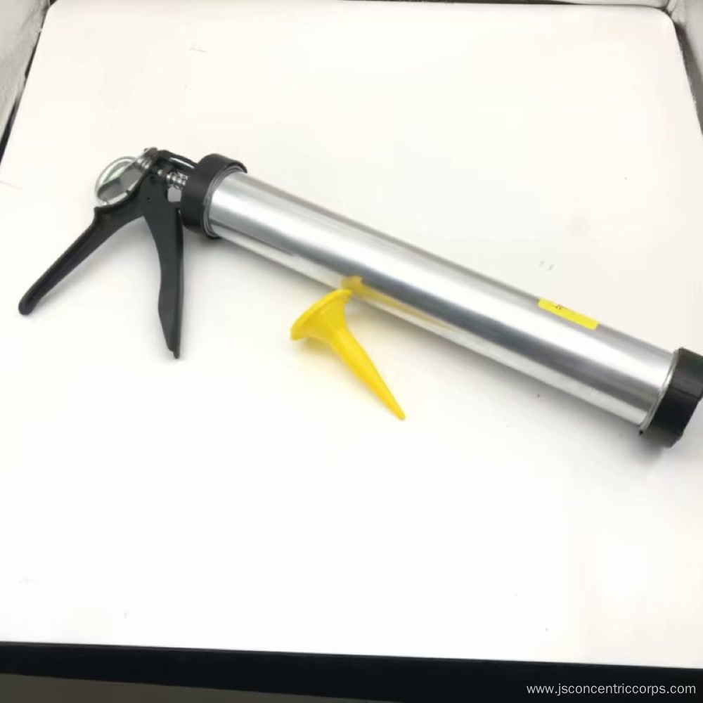 Aluminum sausage caulk gun for silicone sealant